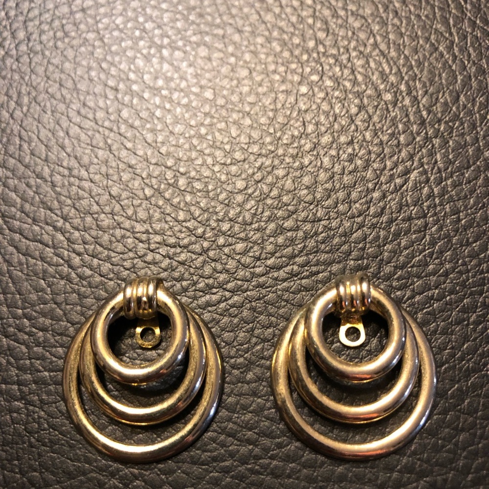 14K Italian gold earring jackets